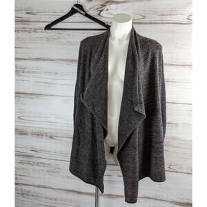 Shimera Gray Heather Cozy Cardi Open Front Sweater sz Small